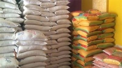 ضبط 10 أطنان أرز مخبأة بمخزن في الشرقية