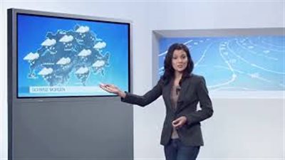 لحظة سقوط مذيعة على الهواء (فيديو)