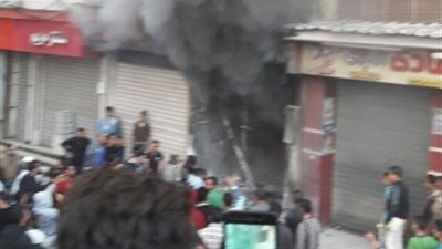 نشوب حريق بأحد المحال بمنطقة البوابة ٨ بطريق «إسكندرية - مطروح»