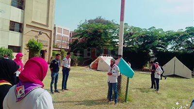 بالصور.. بدء بناء خيام معسكر إعداد القادة بـ«آثار القاهرة»