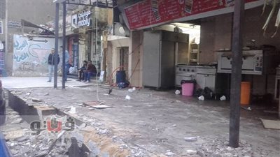 بالصور.. حملة لإزالة إشغالات كافيهات العجوزة