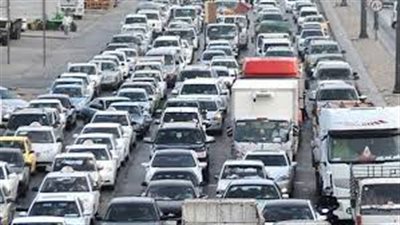 شلل مروري بالطريق الزراعي في القليوبية نتيجة حريق سيارة نقل