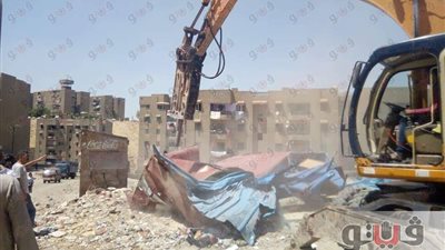 بالصور.. أمن القاهرة يزيل تعديات على أراضي الدولة في منشأة ناصر