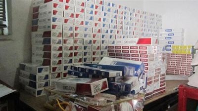 ضبط 2000 علبة سجائر مجهولة المصدر بطنطا