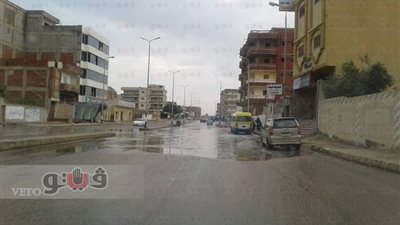 تساقط أمطار متوسطة بالشيخ زويد ورفح