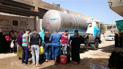 بالصور.. استمرار انقطاع المياه عن العريش لليوم الثاني