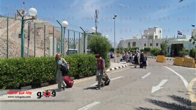 بالصور.. منفذ طابا يستقبل 592 سائحًا إسرائيليًا