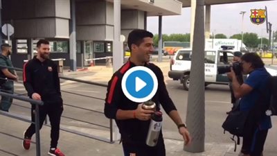 بالفيديو.. نجوم برشلونة يسافرون للعاصمة مدريد لمواجهة الأتليتكو