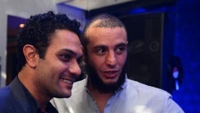 أحمد الفيشاوي ينشر صورة مع آسر ياسين من حفل «الشيخ جاكسون»