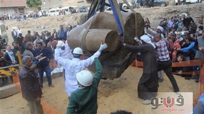 القوات المسلحة تستعين بطائرة بالريموت لتصوير نقل تمثال المطرية