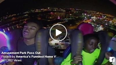 بالفيديو.. لحظة إغماء شاب ركب لعبة خطيرة لأول مرة