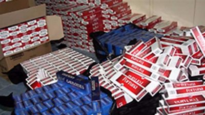 ضبط 38 ألف علبة سجائر ومعسل غير خالصة الضرائب بالغردقة