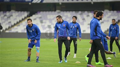 المران الأخير للأهلي قبل حصار المصري في السوبر المحلي (صور)