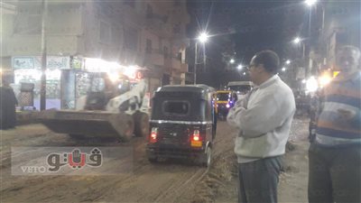 إصلاح خط المياه بحي شرق مدينة أبوقرقاص بالمنيا