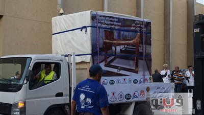 20 صورة ترصد وصول السرير الجنائزي لـ«توت عنخ آمون» للمتحف الكبير