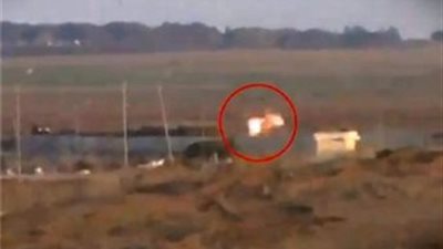 عبوة ناسفة تستهدف إحدي الآليات العسكرية الإسرائيلية على حدود غزة