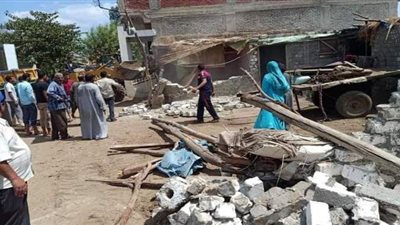 حملة لإزالة التعديات على مصارف وترع بشبيش فى الغربية