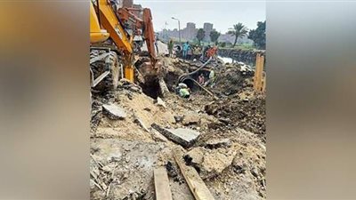 محافظ الجيزة يتابع أعمال إصلاح خط قطر 1000 مم المغذي للخزان الياباني