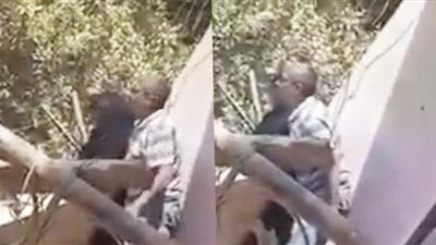 الأمن يفحص فيديو تعدي شخص على سيدة ويحاول إلقاءها من الطابق الخامس بحلوان | فيديو