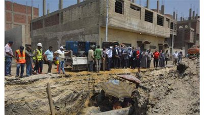 محافظ الجيزة يتفقد ميدانياً الإصلاحات النهائية لخط ١٠٠٠مم المغذي للخزان الياباني