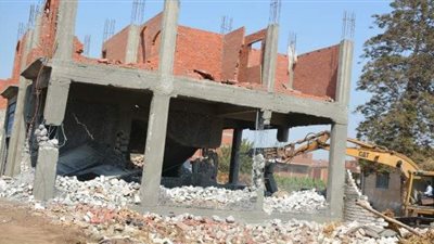 إزالة ١٣ حالة تعد على الأراضي الزراعية  بالقليوبية