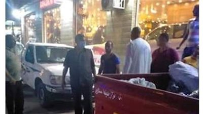 حملة ليلية على المقاهي ورفع الإشغالات بشوارع السنبلاوين | صور