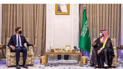 ولي العهد السعودي يبحث مع كوشنر آفاق عملية السلام بالمنطقة