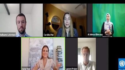 بالفيديو.. سحر نصر تشارك في منتدى برنامج الأمم المتحدة الإنمائي ومؤسَّسة محمد بن راشد آل مكتوم للمعرفة