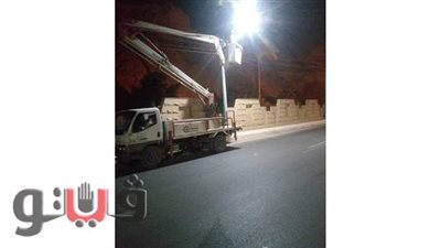 اعمال صيانة واحلال وتجديد لأعمدة الانارة بالمنيا