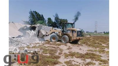 استرداد 150 فدانا وهدم 32 منزلا بالقنطرة غرب | صور