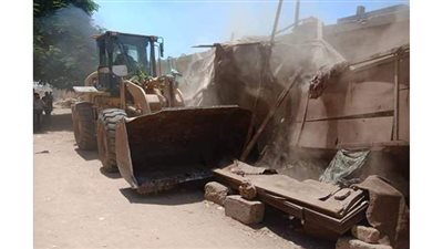 إزالة واسترداد 7 حالات تعد على أملاك الدولة خلال حملة مكبرة  بالمنيا