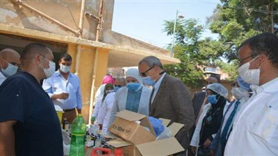 محافظ القليوبية يتفقد القوافل الطبية البيطرية