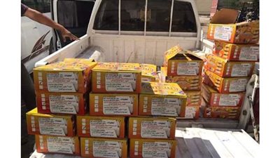 التحفظ على ٨ آلاف و٦50 علبة عصير فاسدة بالفيوم