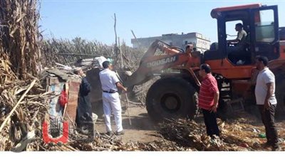 إزالة  866  حالة تعد على أملاك الدولة والأراضى الزراعية بالمنوفية