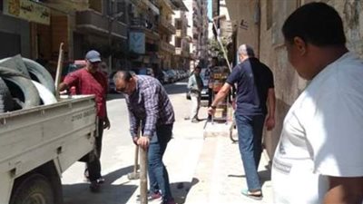 حملة مكبرة لإزالة التعديات والإشغالات وتطهير ديوان حى غرب المنصورة | صور