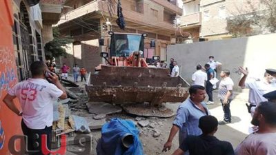 إزالة 18 تعديا على الأراضي الزراعية ومخالفات بناء و تشوينات بطنطا