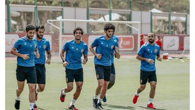 مران استشفائي للاعبي الأهلي المشاركين في مباراة وادي دجلة