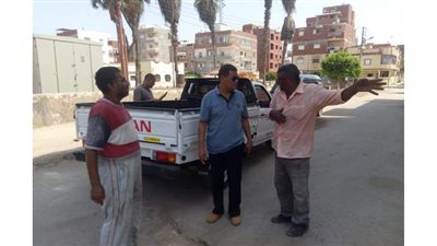 أعمال الرفع المساحي لميدان المعدية بالقنطرة شرق | صور