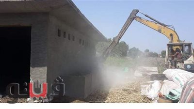إزالات فورية للتعديات على مساحة 1132 مترا مربعا  بالمنوفية