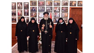 البابا تواضروس يستقبل رئيسة دير مارجرجس مصر القديمة