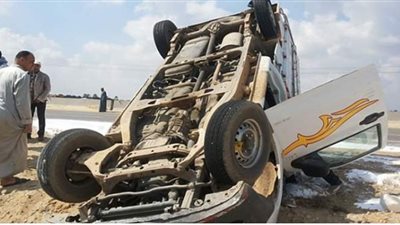 النيابة تستعلم عن الحالة الصحية لسيدة أصيبت في تصادم سيارتين بأوتوستراد حلوان