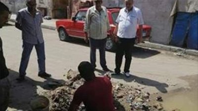 كسر ماسورة مياه للشرب غرب  الإسكندرية