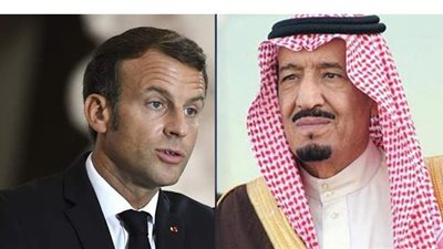 الملك سلمان والرئيس الفرنسي يستعرضان جهود مجموعة 