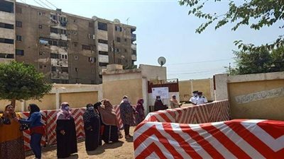 سيدات كفر شكر يستقبلن محافظ القليوبية بالزغاريد في لجان إعادة الشيوخ