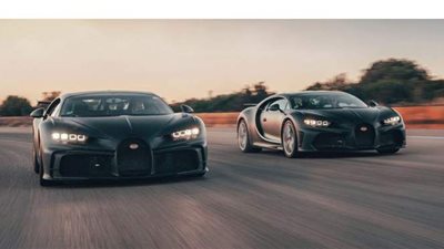 بوجاتي شيرون سوبر سبورت 300+ وبور سبورت تخضعان للاختبار| فيديو