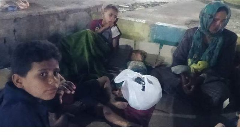 اسرة بلا مأوي في
