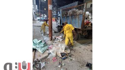 استمرار أعمال النظافة بمدينة فاقوس  وقت الفجر
