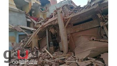 ١١  صورة ترصد انهيار عقارين في شربين بالدقهلية