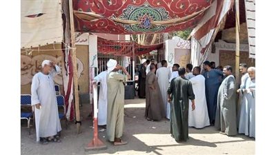 طوابير أمام لجان الاقتراع في قوص رغم ارتفاع درجات الحرارة | صور