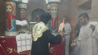 الأنبا بسنتي يترأس احتفالات عيد القديس برسوم العريان بدير المعصرة